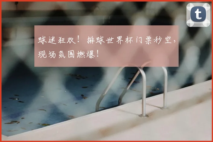 球迷狂欢！排球世界杯门票秒空，现场氛围燃爆！